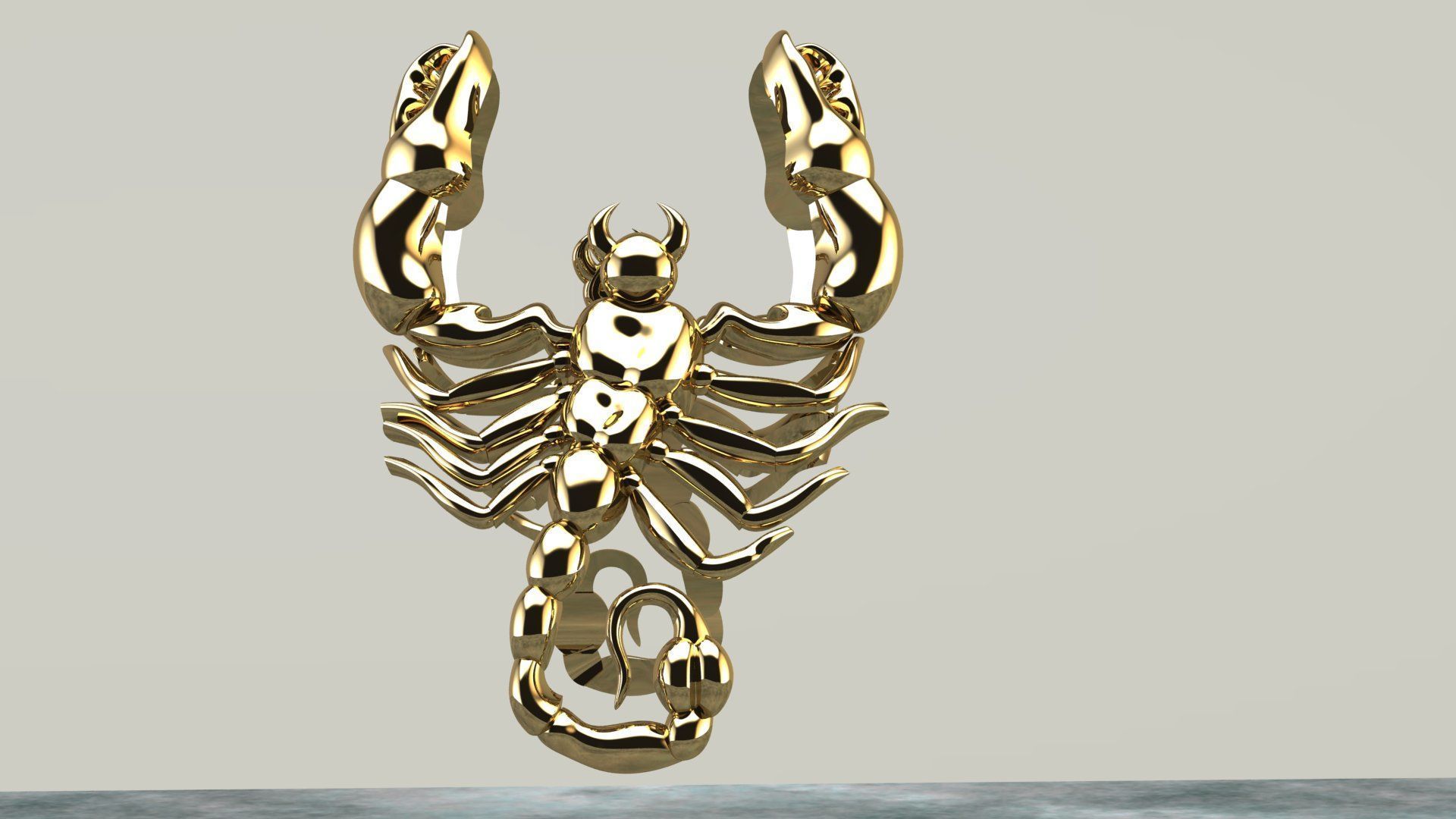 Scorpion pendant 3D print model Free 3D print model_3