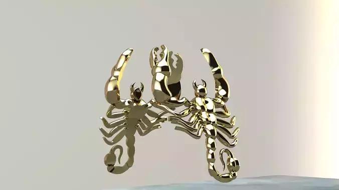 Scorpion pendant 3D print model Free 3D print model Scorpion pendant 3D print model Free 3D print model