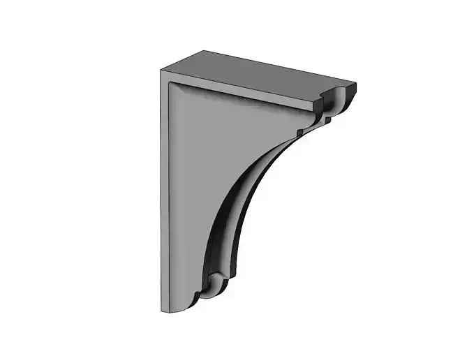 Filleted carved middle bracket corbel 285x205x90mm