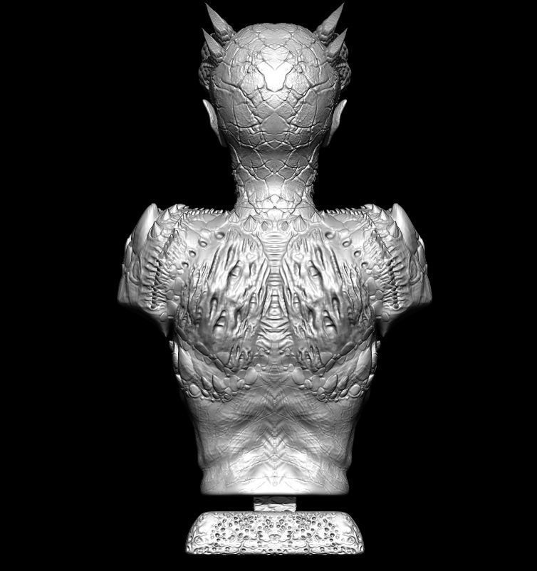 Demon Horror Bust - Bad Blood Custom 3D print model_2