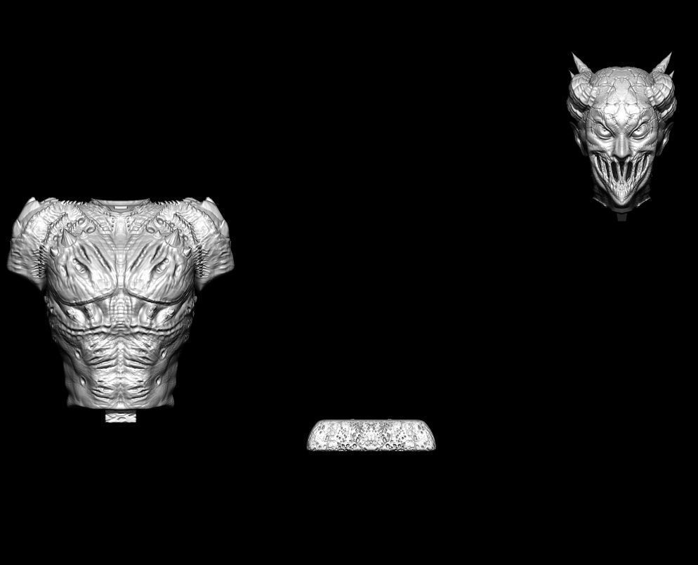 Demon Horror Bust - Bad Blood Custom 3D print model_3