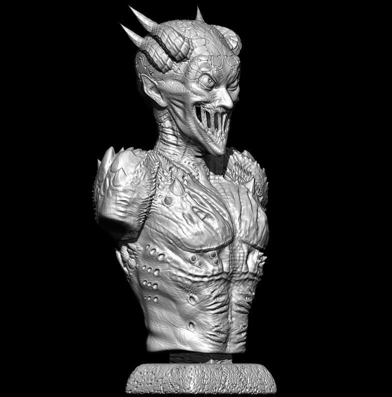Demon Horror Bust - Bad Blood Custom 3D print model_1