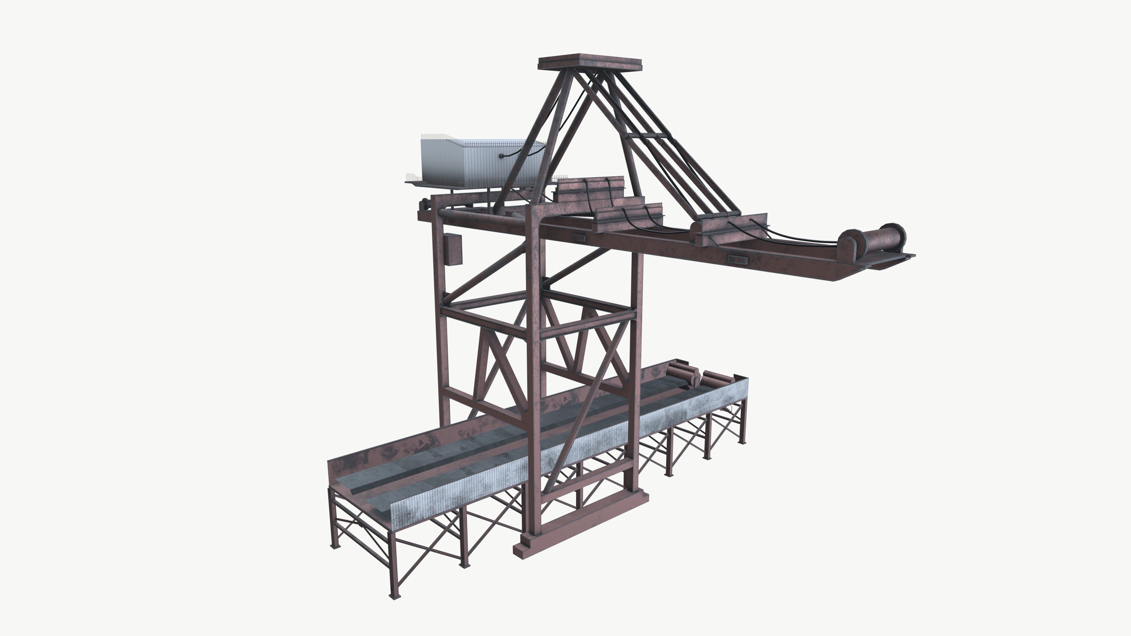 Ore Crane Low-poly 3D model_2