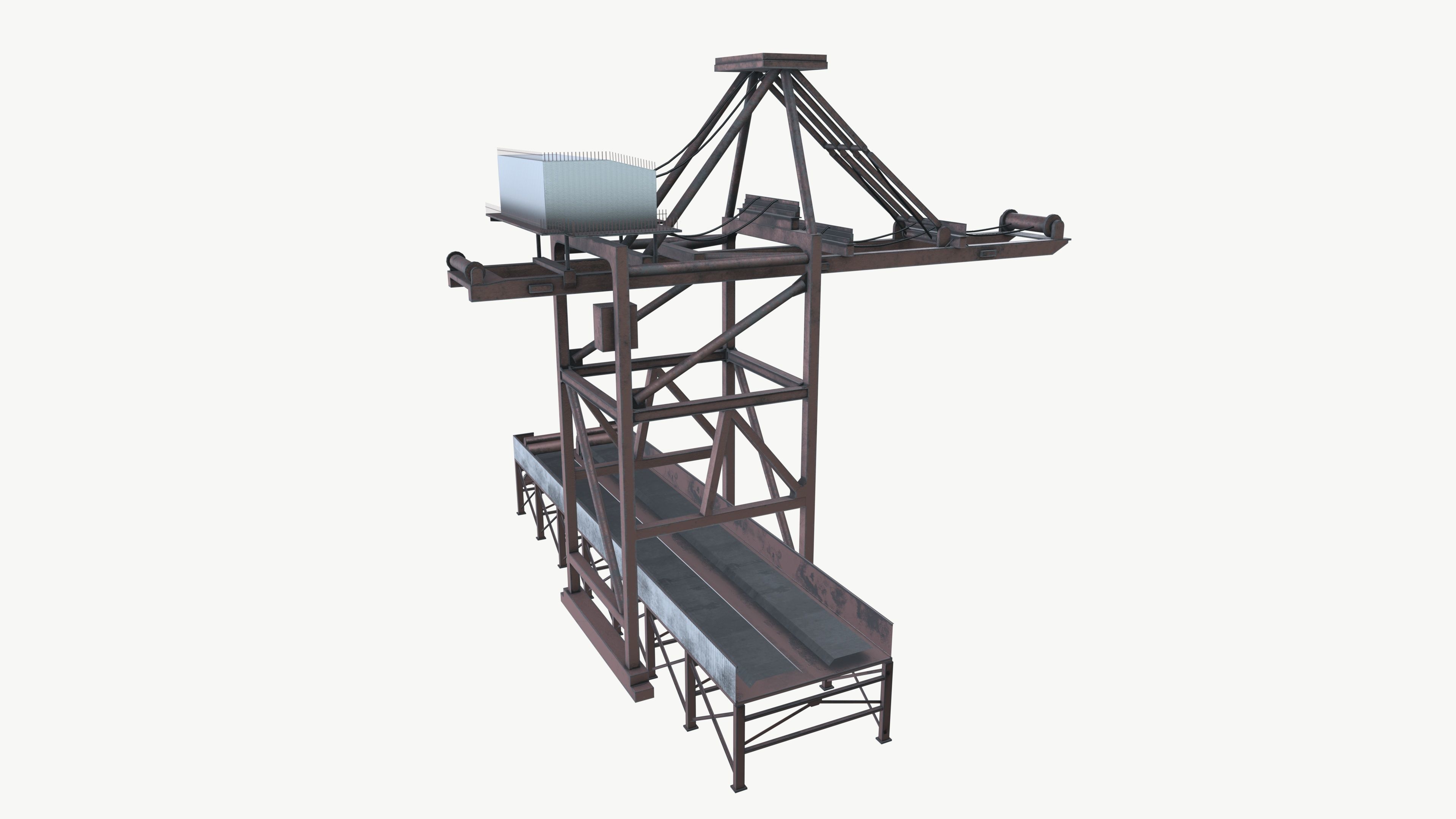 Ore Crane Low-poly 3D model_5