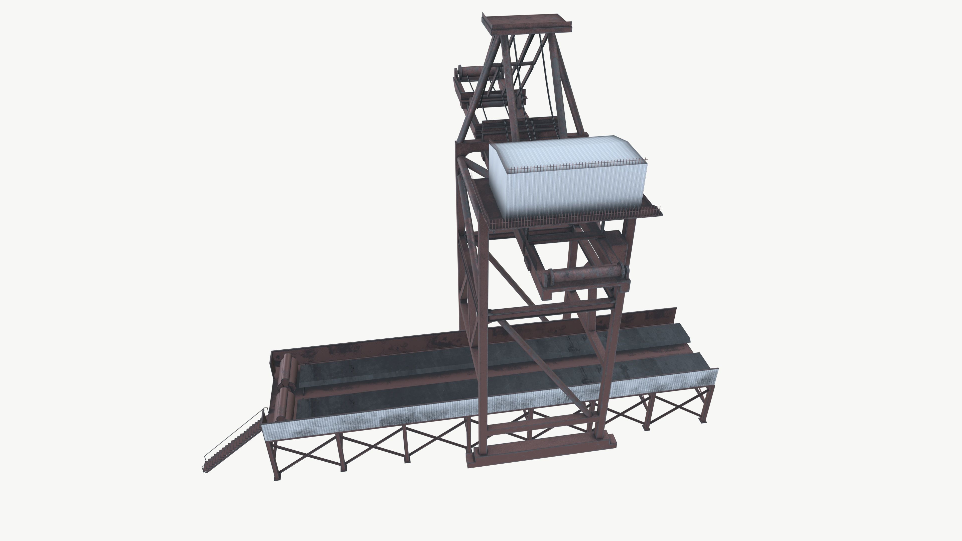 Ore Crane Low-poly 3D model_4