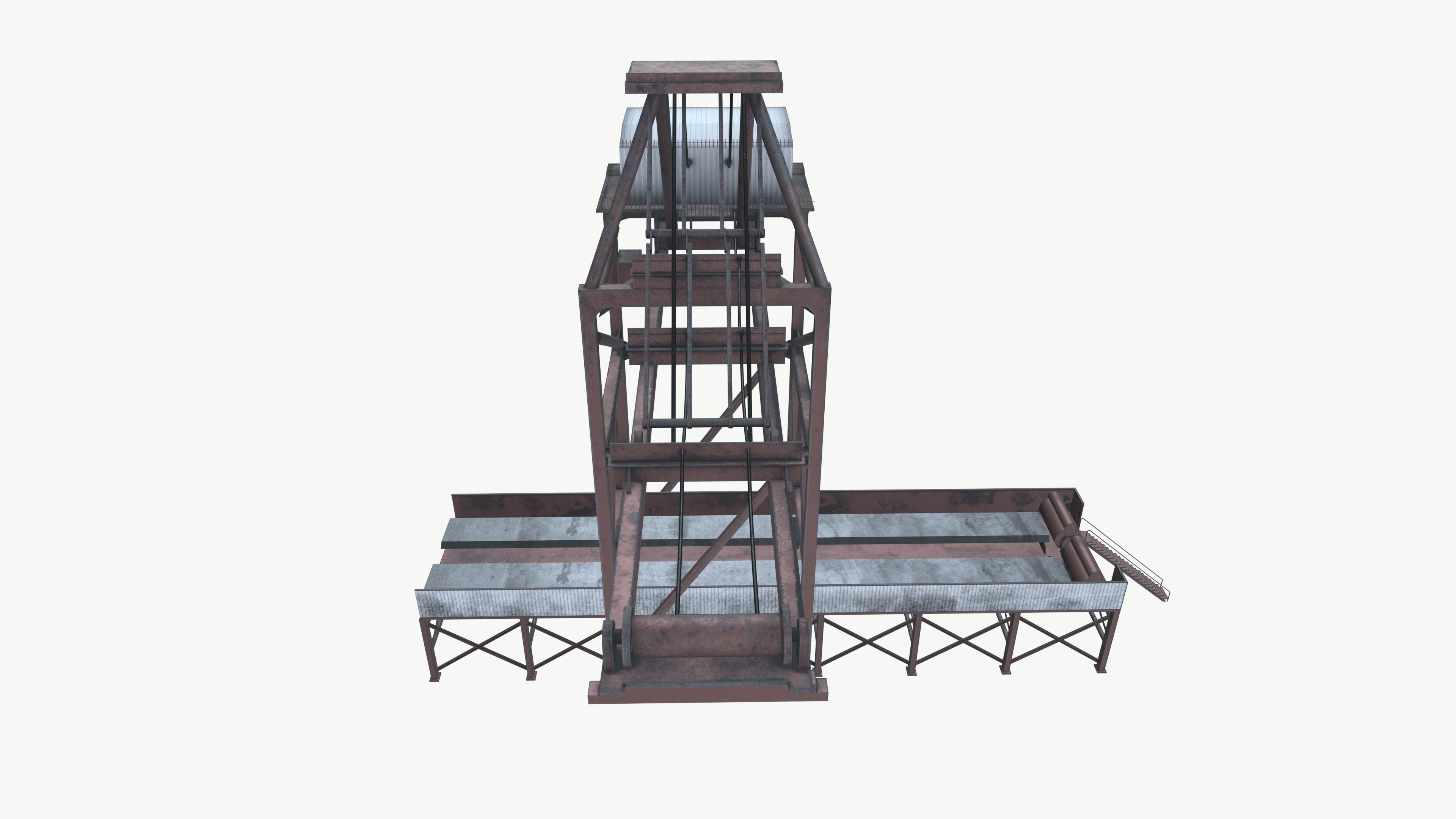 Ore Crane Low-poly 3D model_3