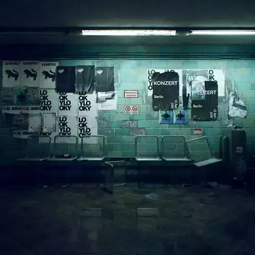 Abandoned Subway Station in Berlin Environment Low-poly 3D model