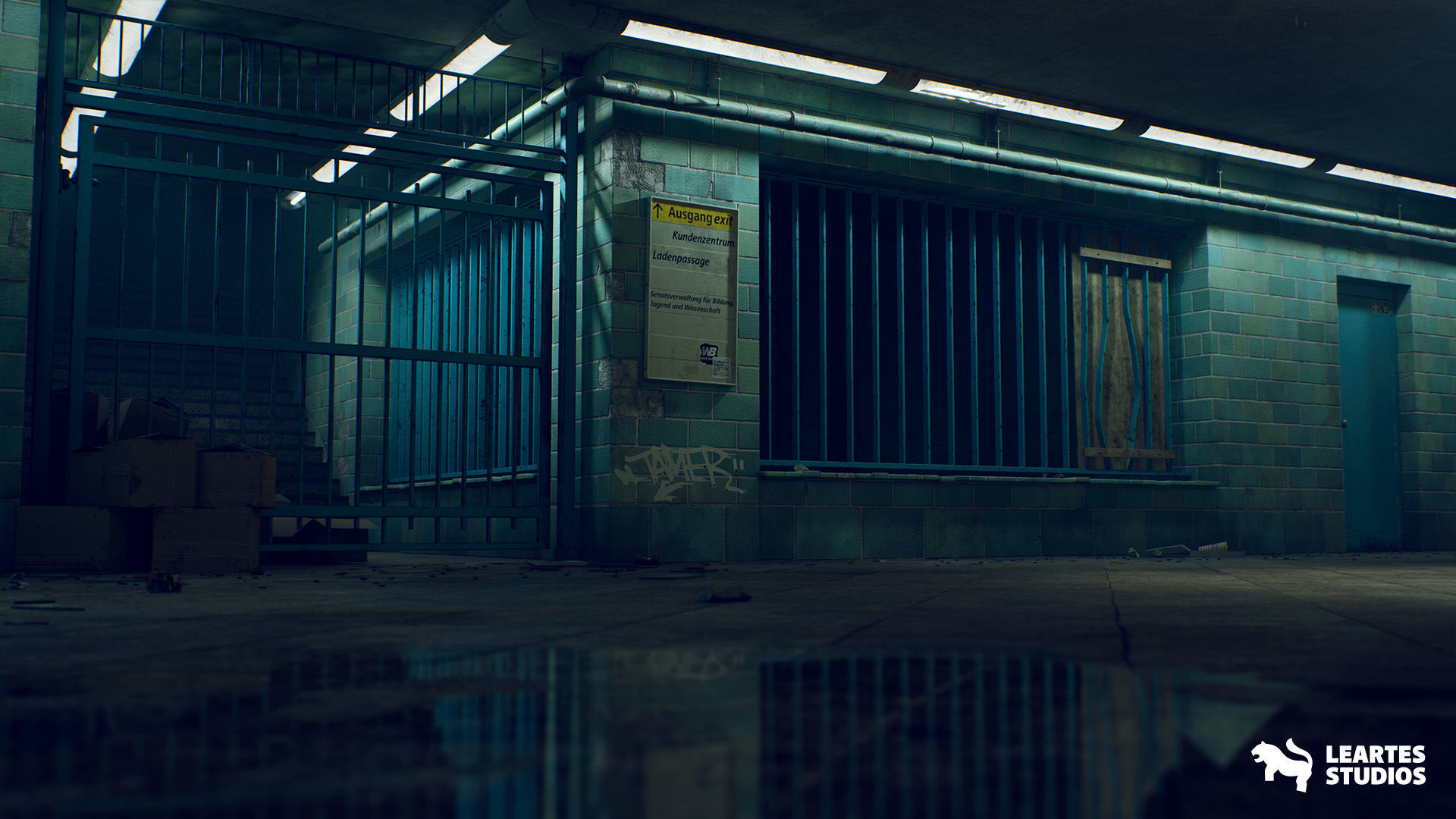 Abandoned Subway Station in Berlin Environment Low-poly 3D model_3