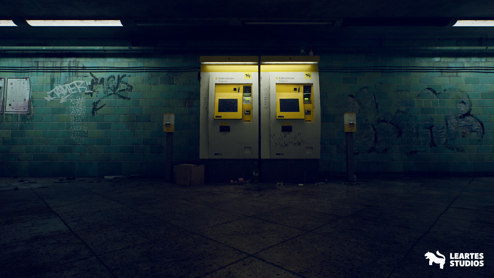 Abandoned Subway Station in Berlin Environment Low-poly 3D model_12