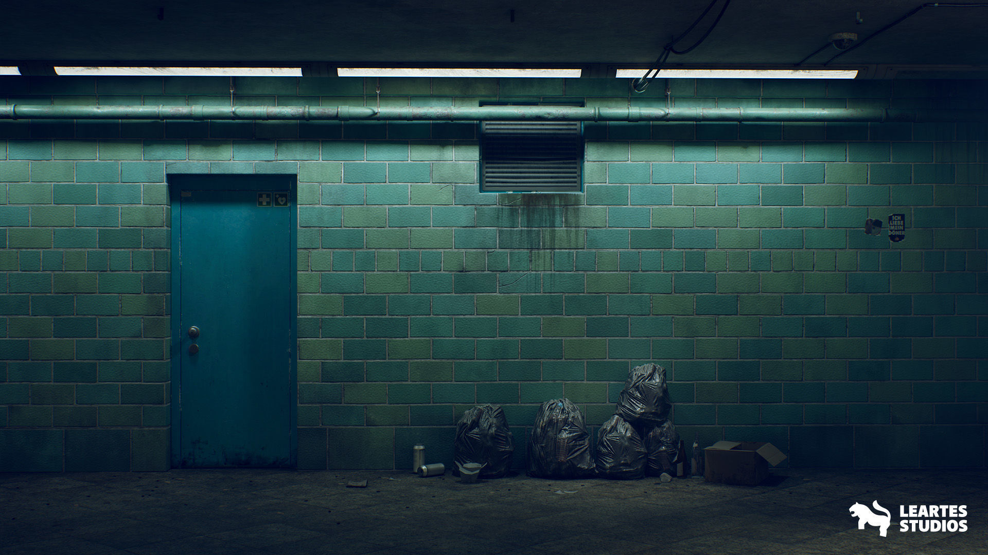 Abandoned Subway Station in Berlin Environment Low-poly 3D model_11