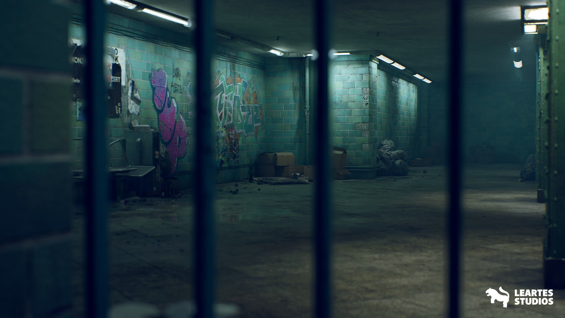 Abandoned Subway Station in Berlin Environment Low-poly 3D model_15