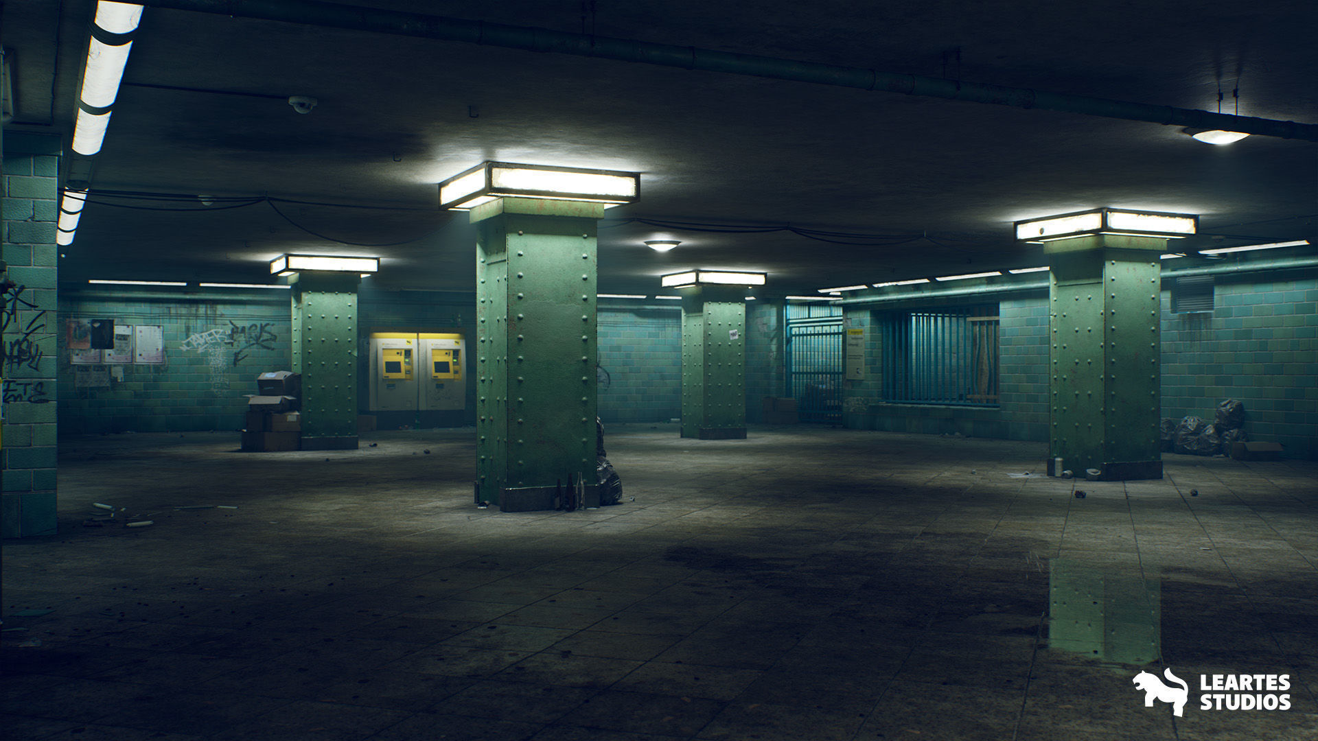 Abandoned Subway Station in Berlin Environment Low-poly 3D model_5