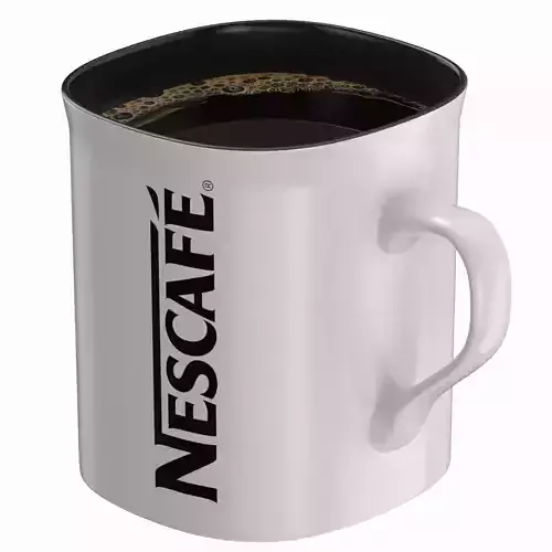 Nescafe Coffee Cup White With Coffee