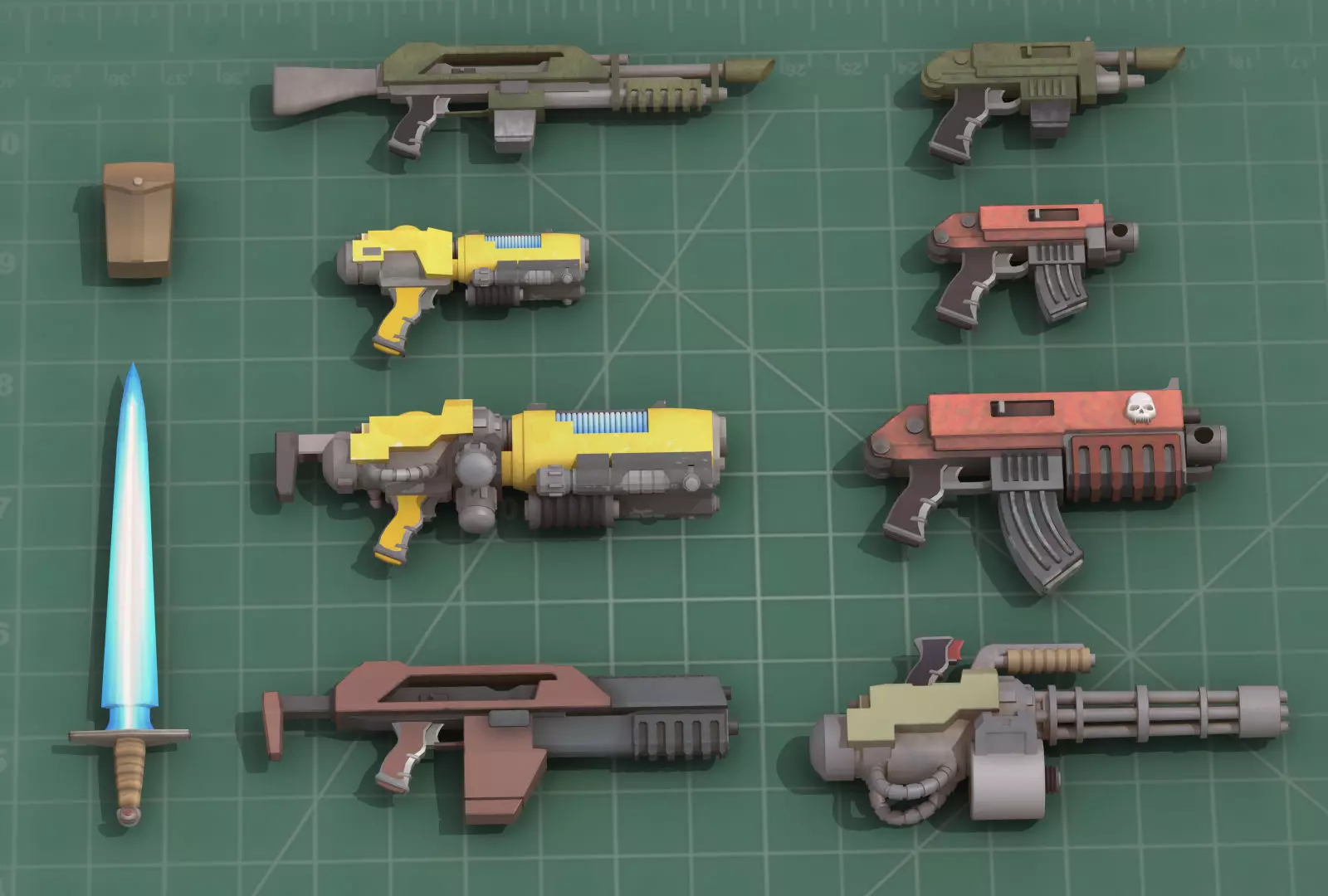 Grimdark Space Weapons Collection 3D print model_0