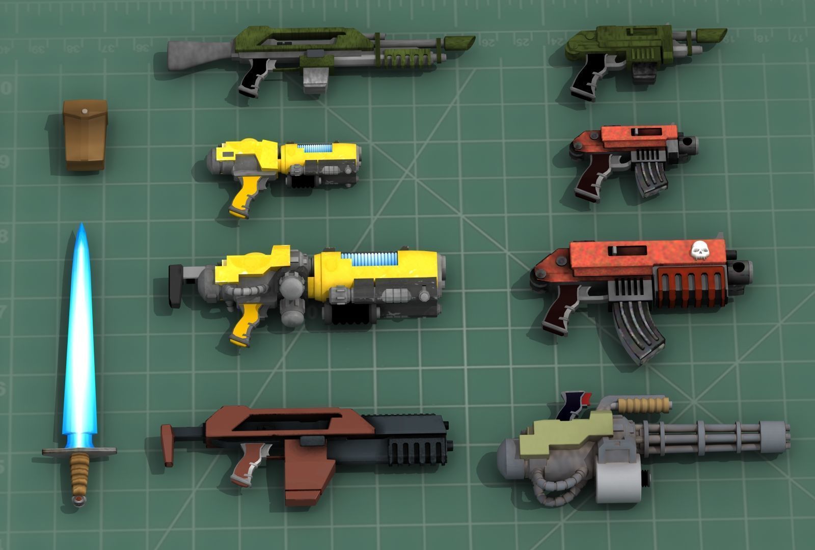 Grimdark Space Weapons Collection 3D print model_6