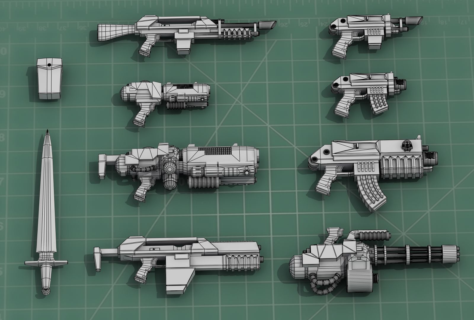 Grimdark Space Weapons Collection 3D print model_8
