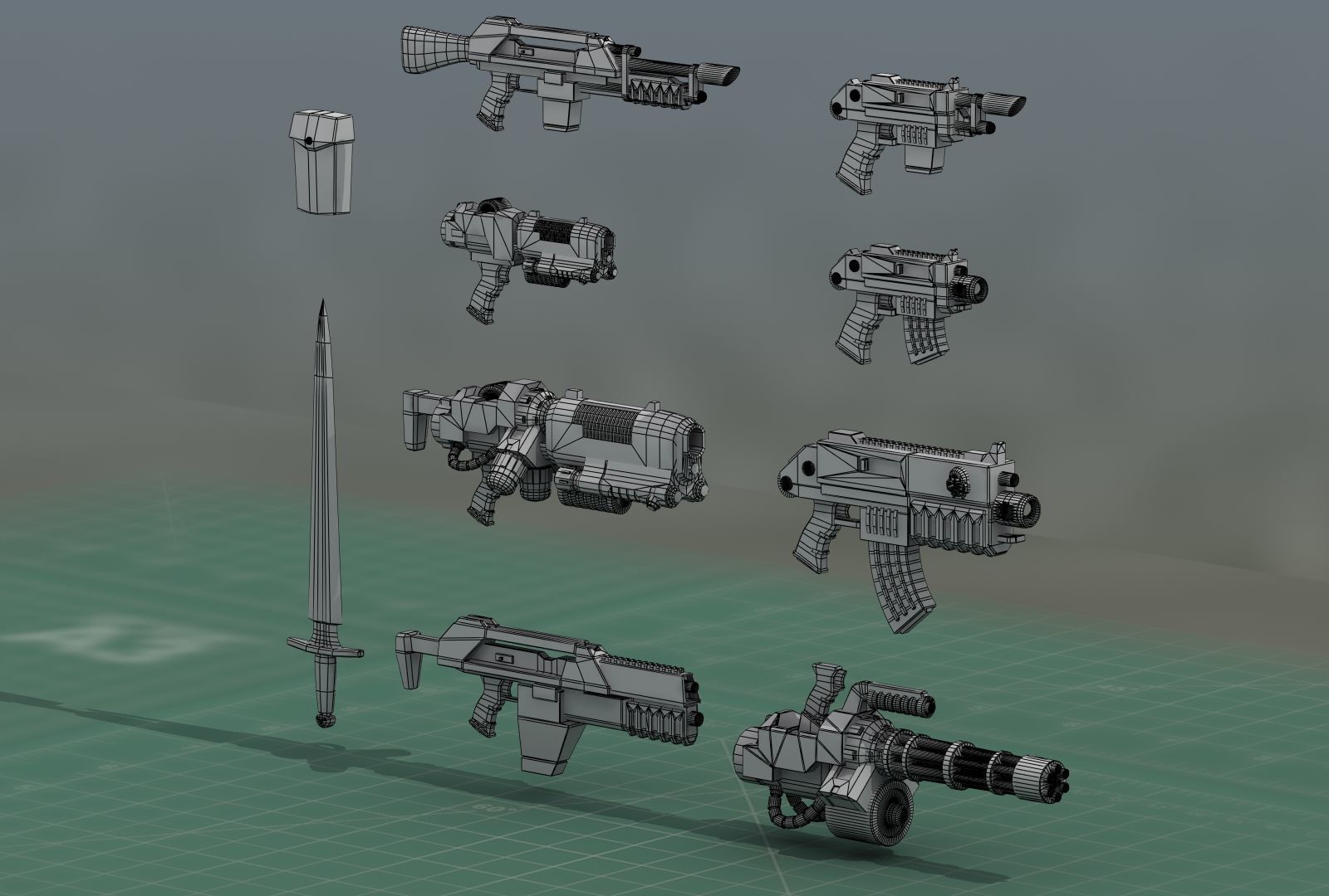 Grimdark Space Weapons Collection 3D print model_26
