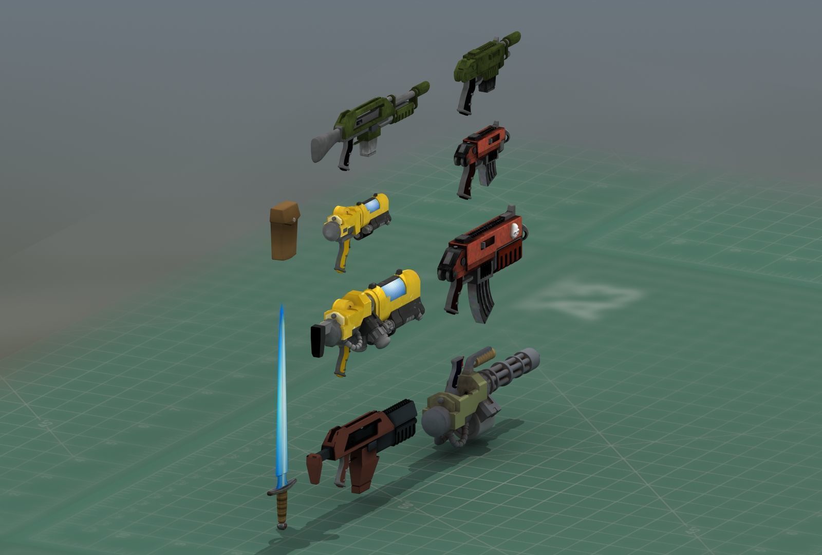 Grimdark Space Weapons Collection 3D print model_12
