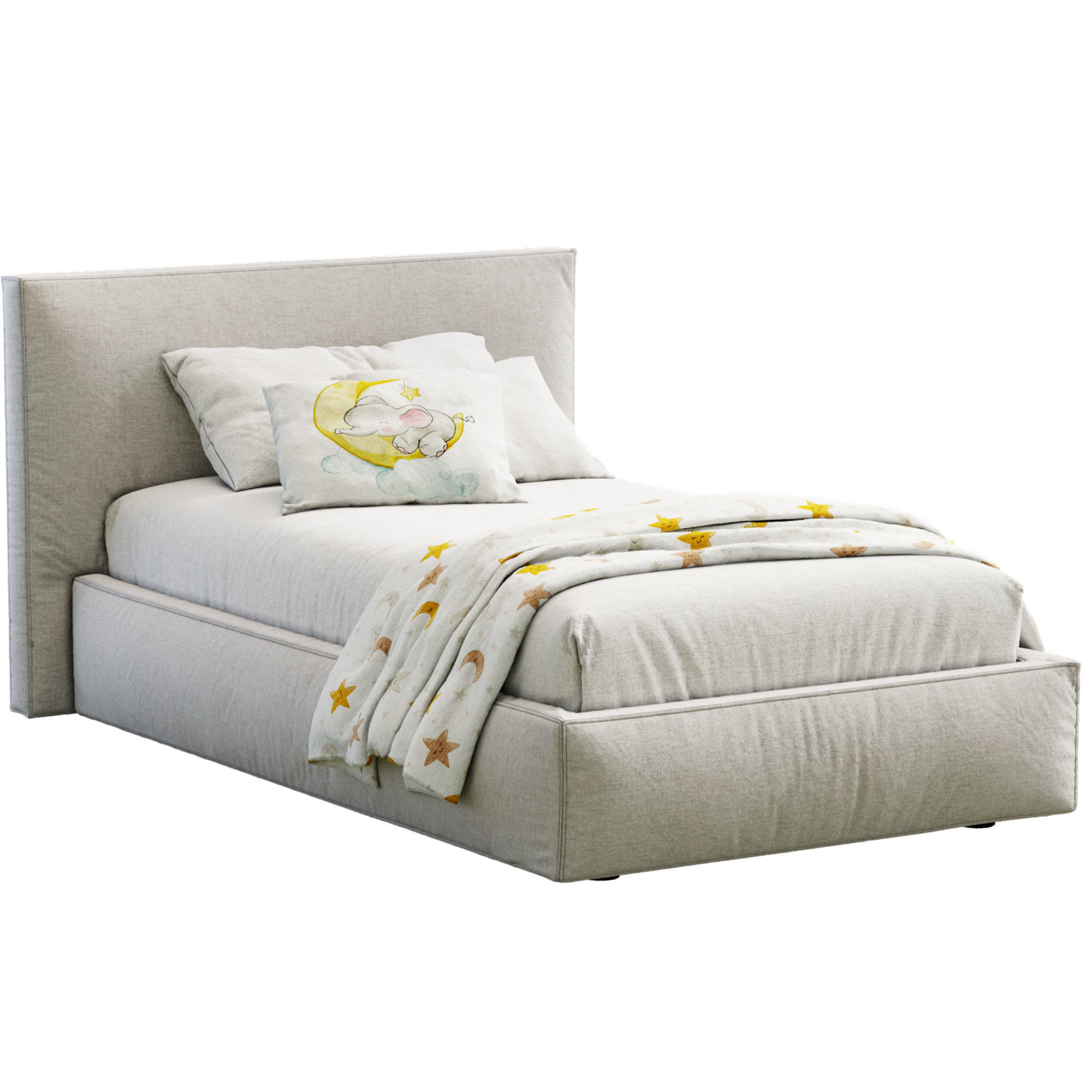 Flexteam Miller Single Bed 3D model_4