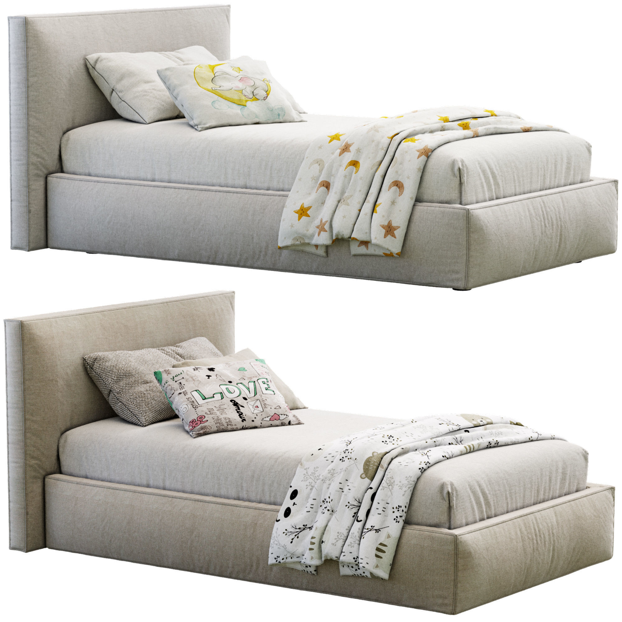 Flexteam Miller Single Bed 3D model_5