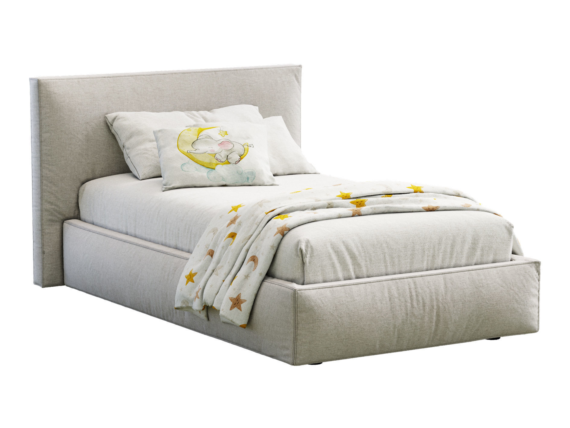 Flexteam Miller Single Bed 3D model_10