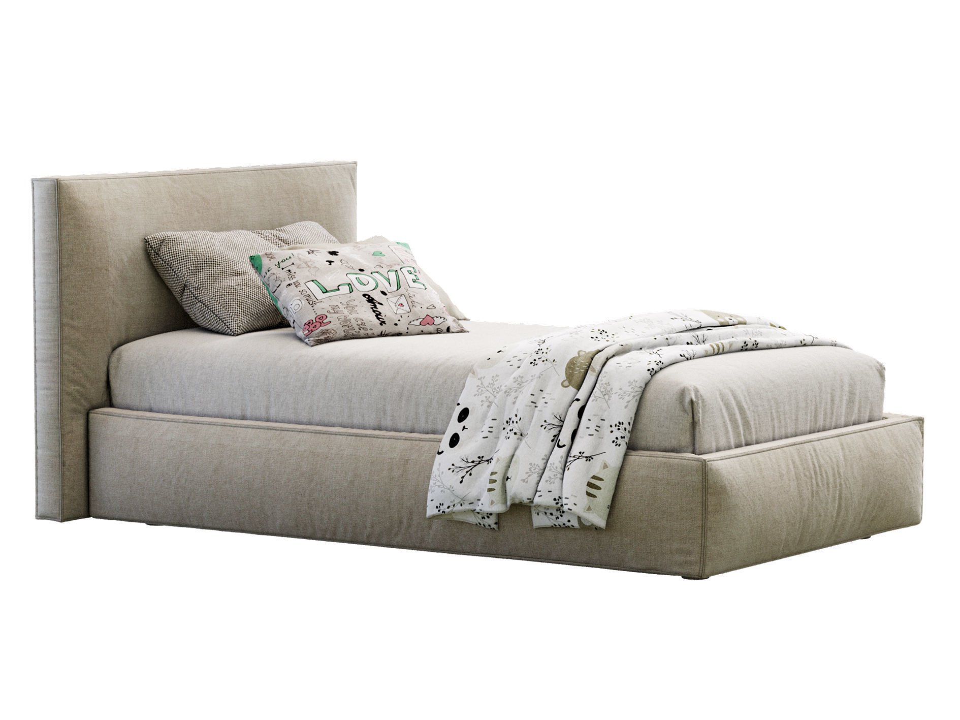 Flexteam Miller Single Bed 3D model_8