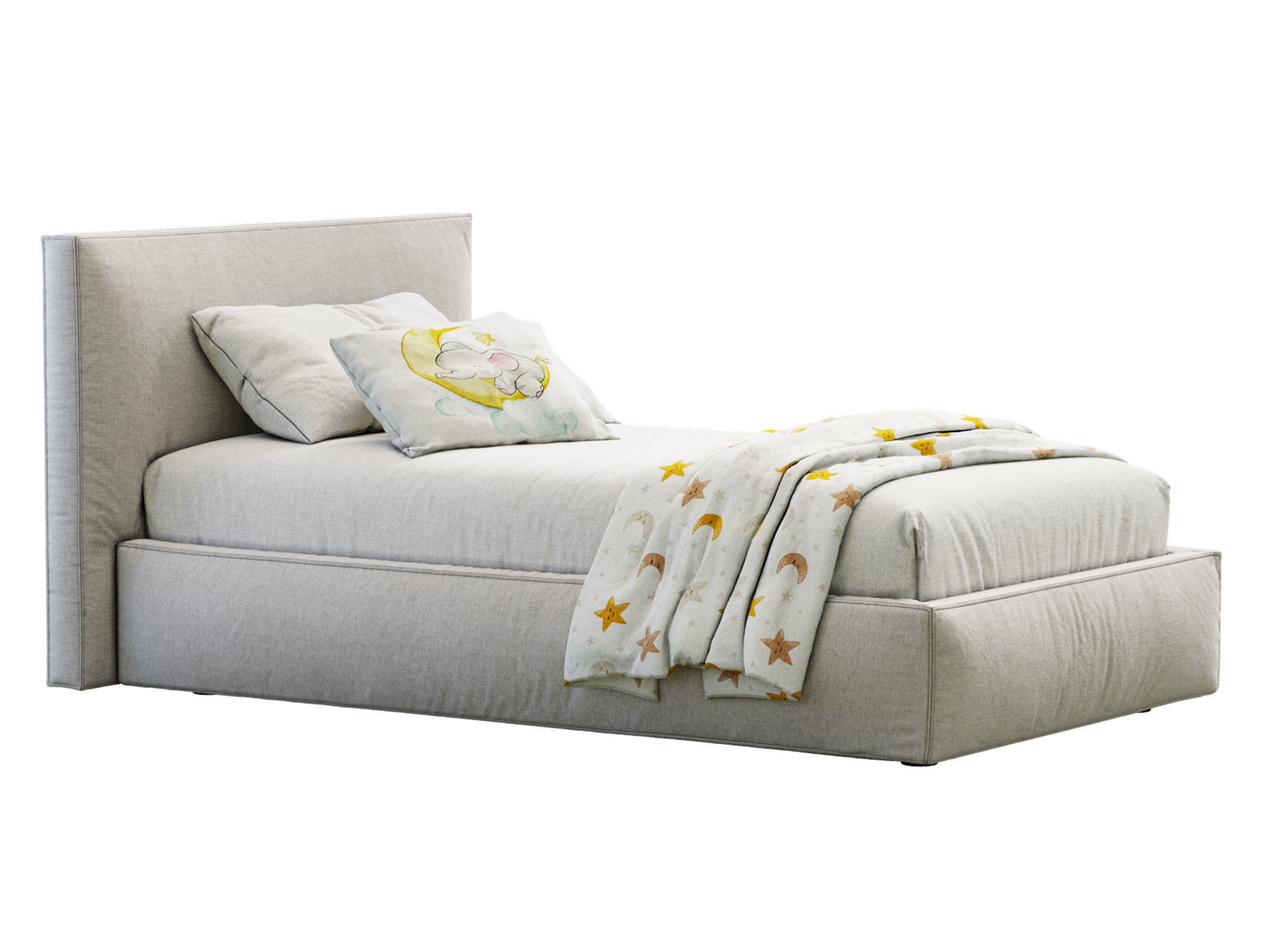 Flexteam Miller Single Bed 3D model_1