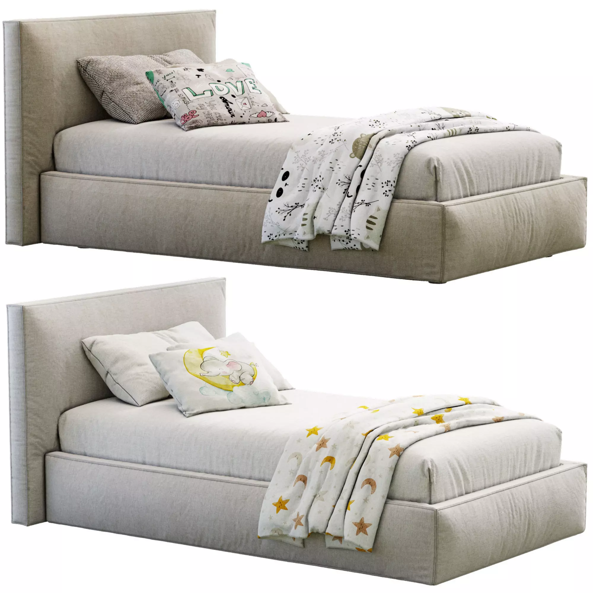 Flexteam Miller Single Bed 3D model_0