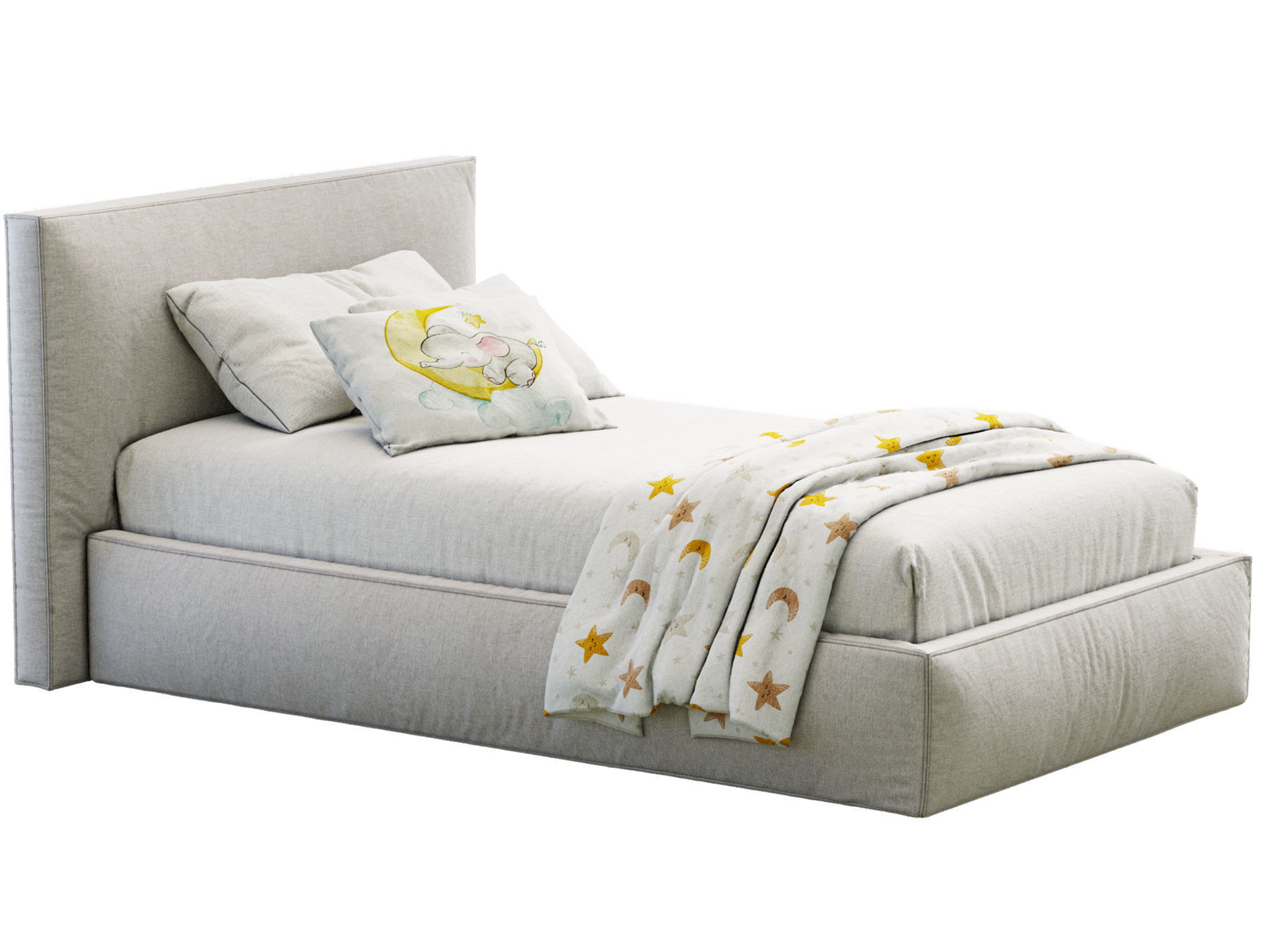 Flexteam Miller Single Bed 3D model_9