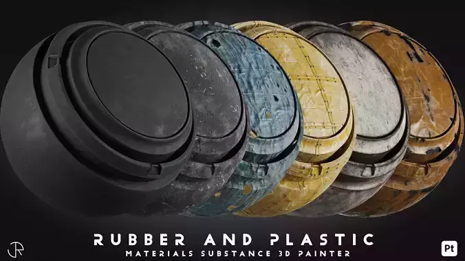Plastic and Rubber Smart Materials substance Painter Vol 03  3D model