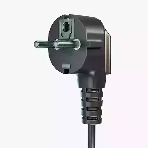 European Type E Electrical Plug Low-poly 3D model