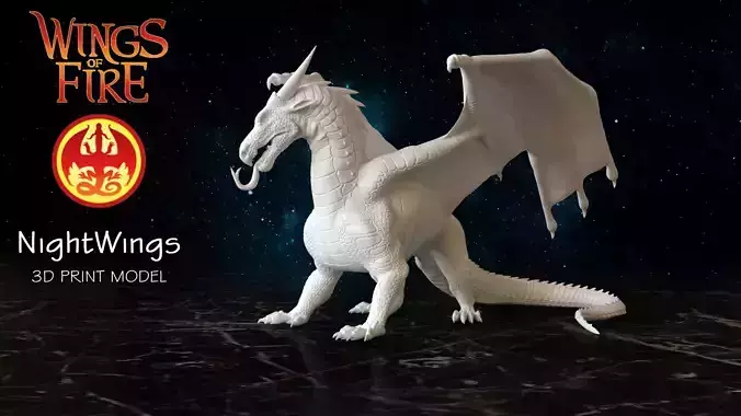 Dragon Wings of Fire Nightwing Tribe 3D print model