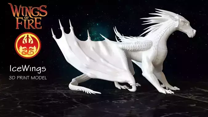 Dragon of Ice Tribe from Wings of Fire 3D print model