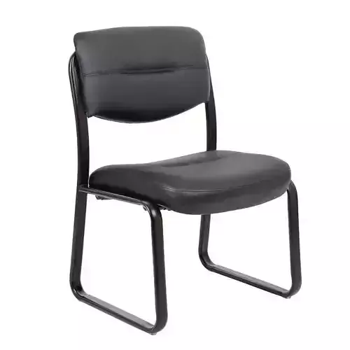 Bull Leather Seat Waiting Room Chair 