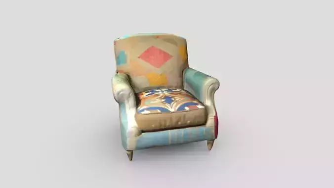 Fabric Patched Up Armchair