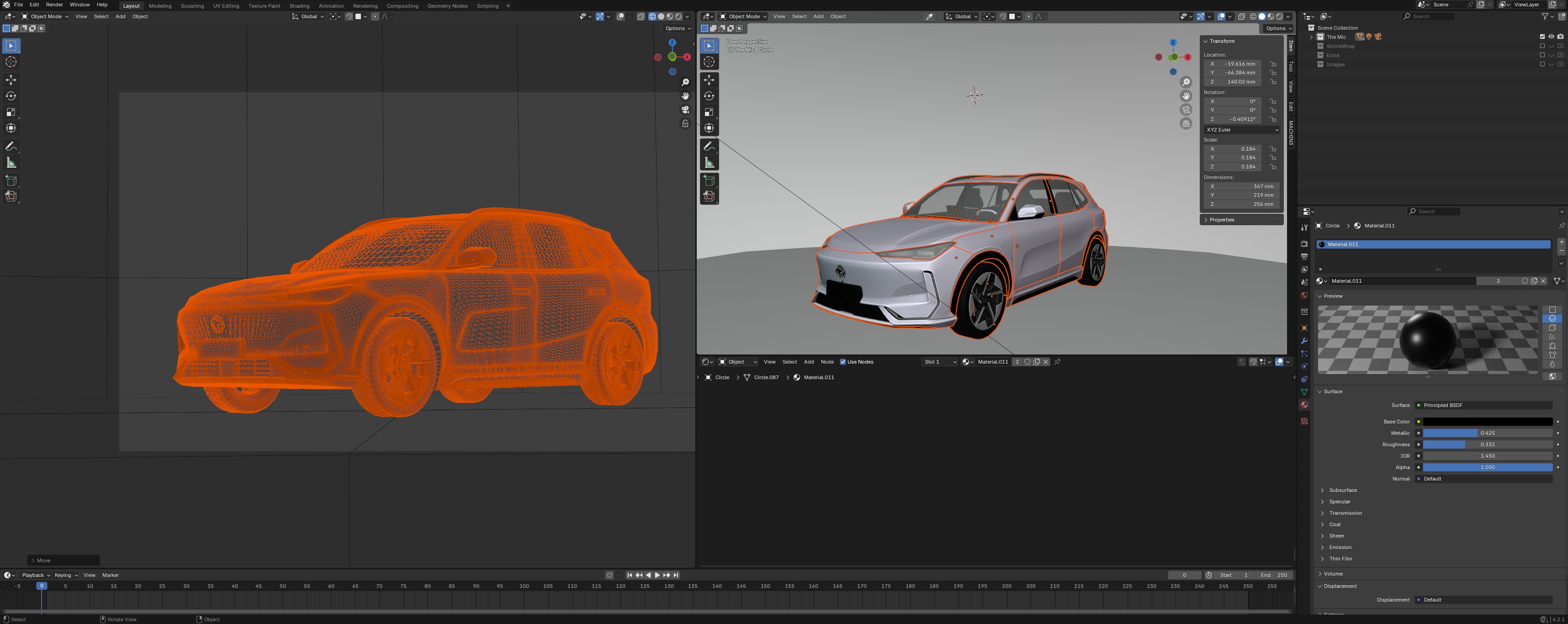 Proton eMas 7 EV 2025 and Interior Low-poly 3D model_3