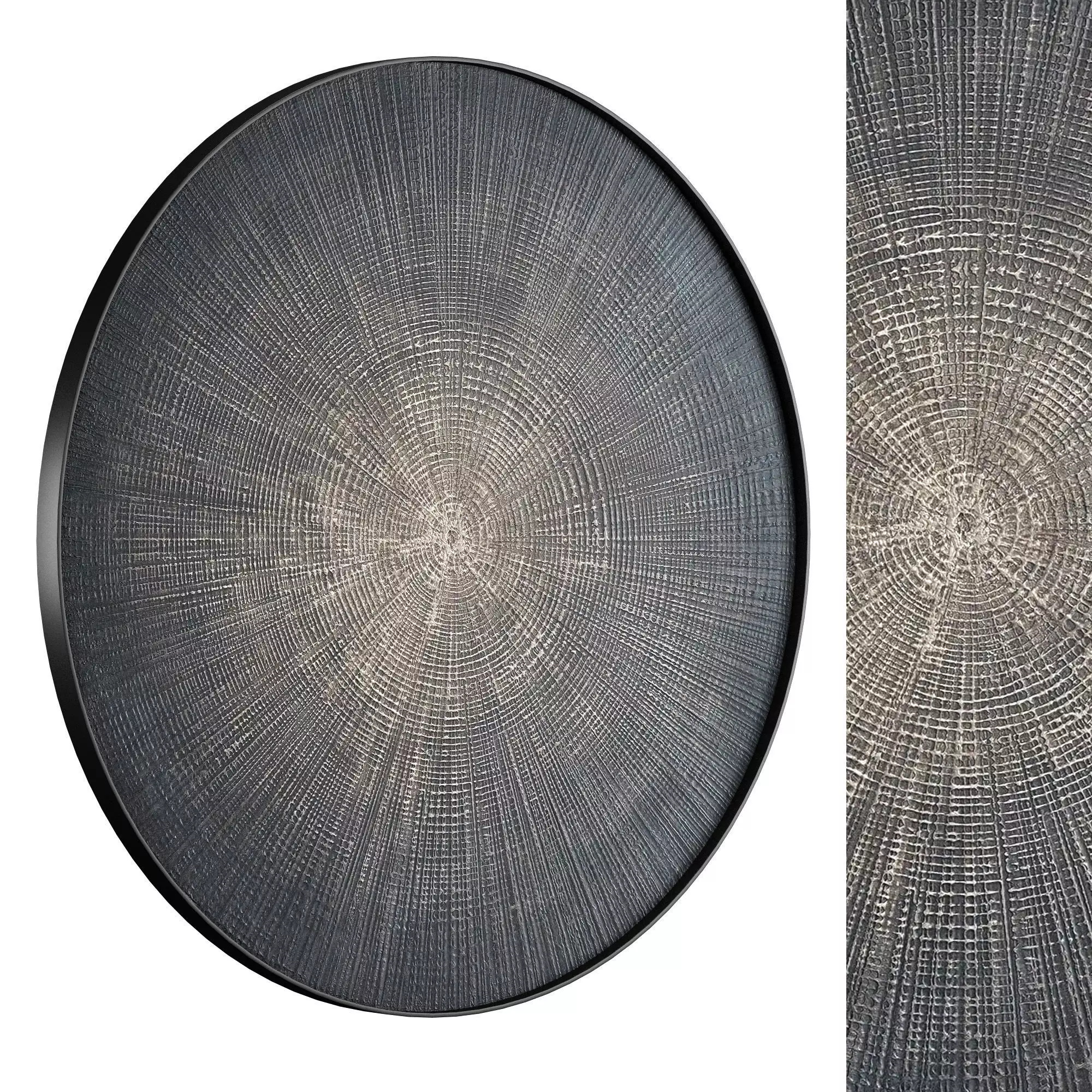 Charcoal Radial Panel 3D model