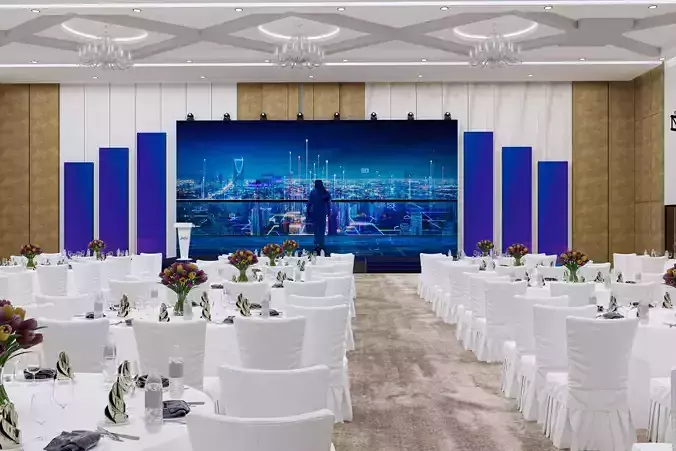 stage with hall with game 