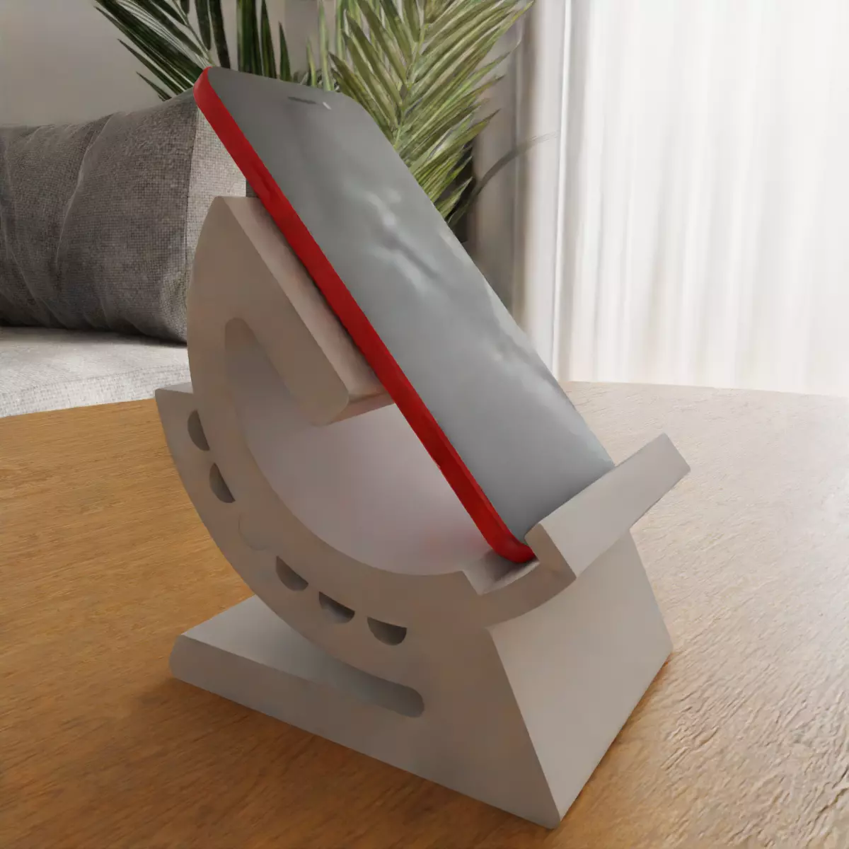 adjustable gear mobile stand 3D print model_0