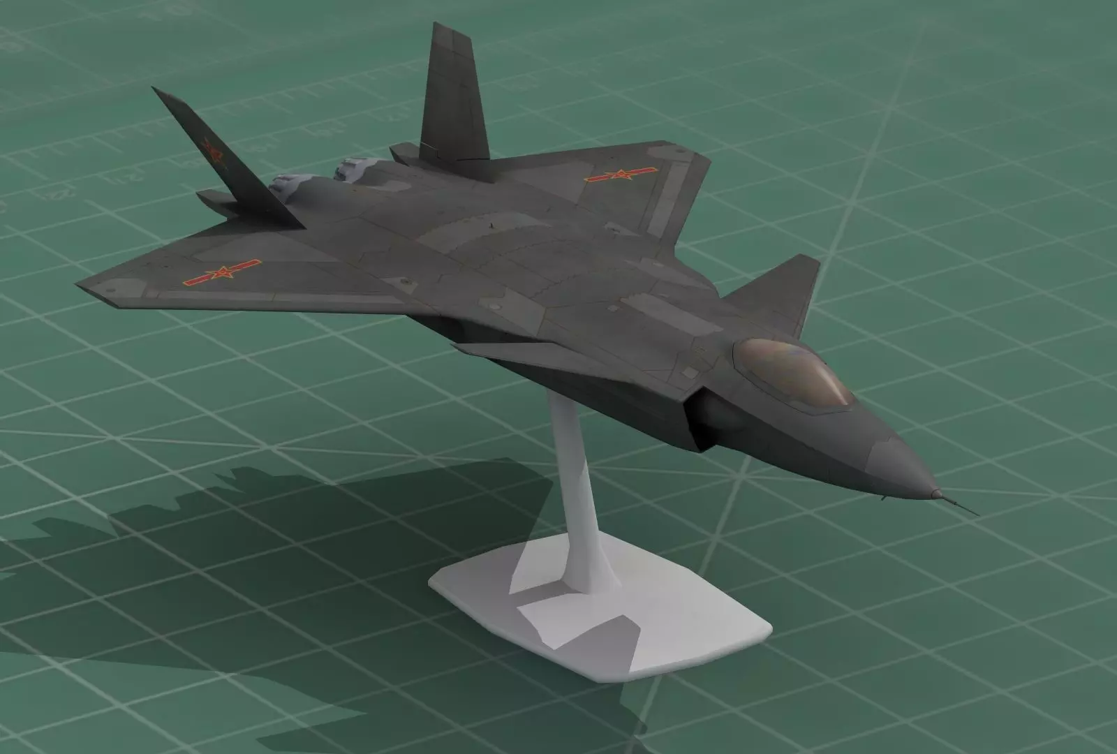 J-20 Mighty Dragon Chinese Stealth Fighter 3D Print 3D print model_0