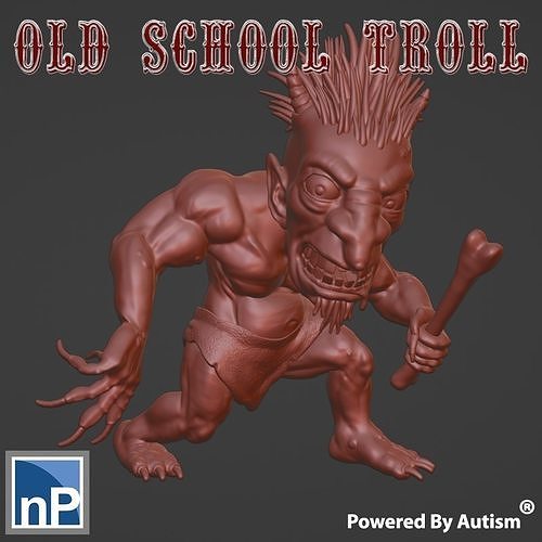 Old School Troll Free 3D print model