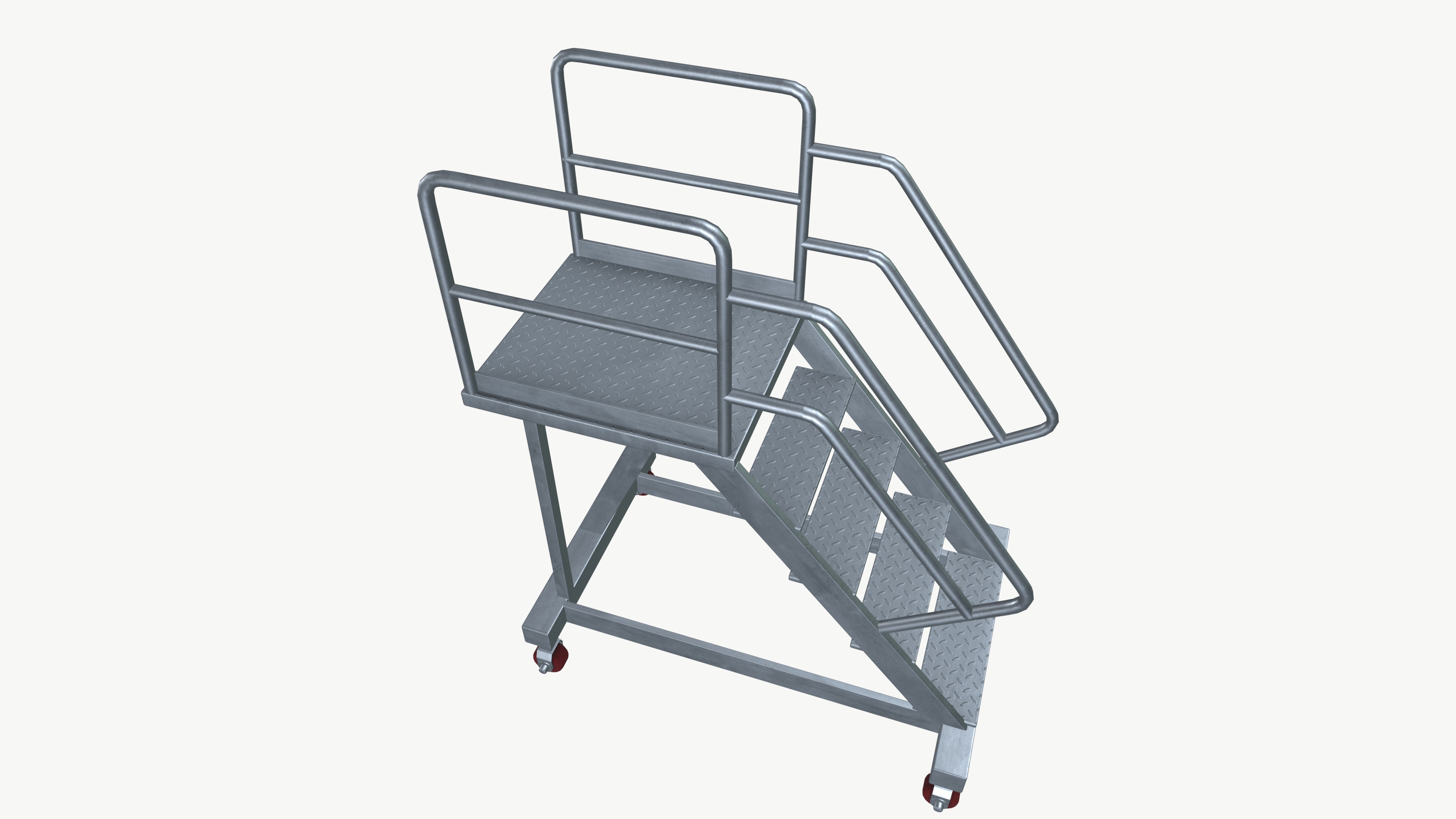 Ladder stand Low-poly 3D model_7