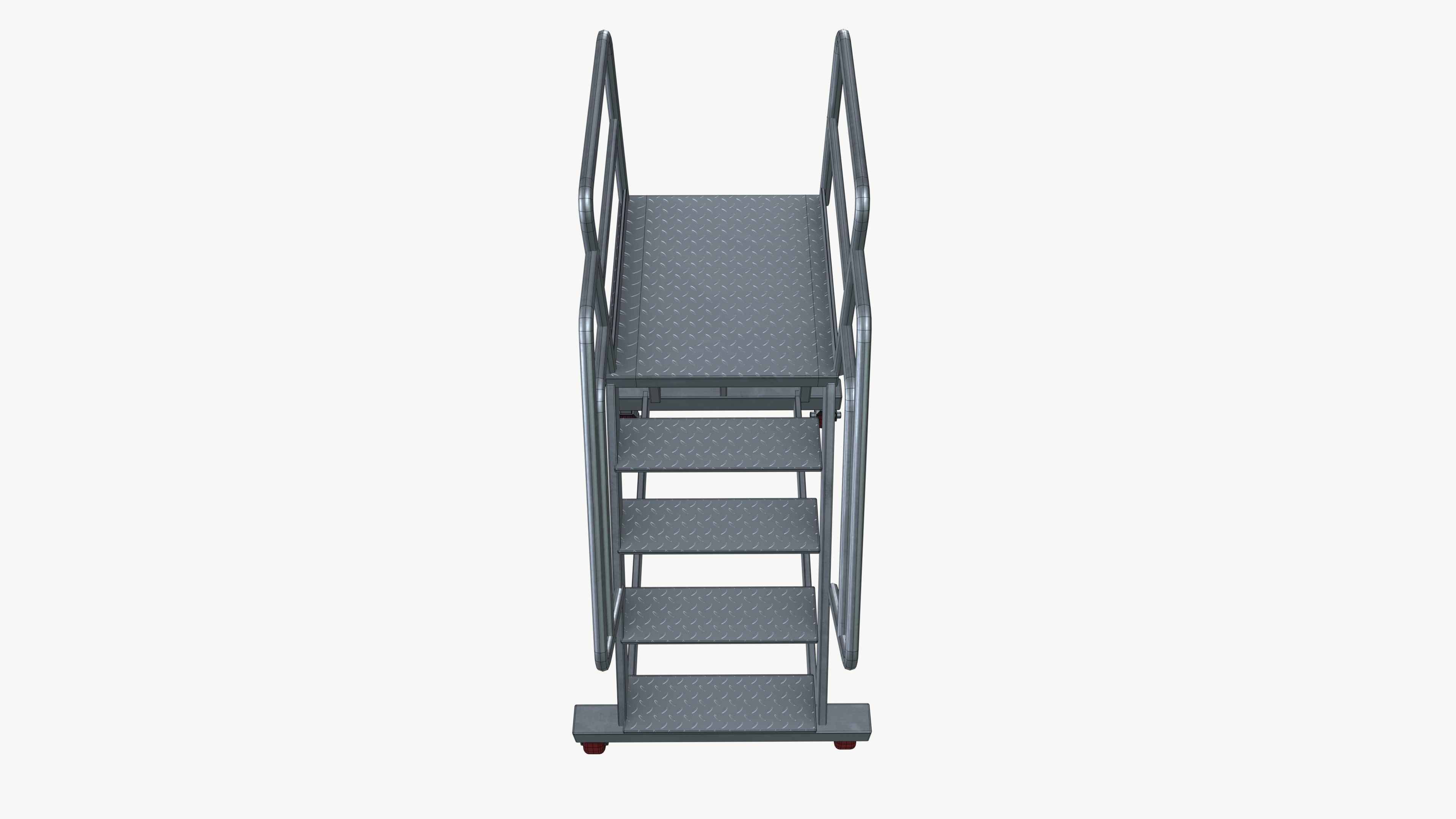 Ladder stand Low-poly 3D model_9