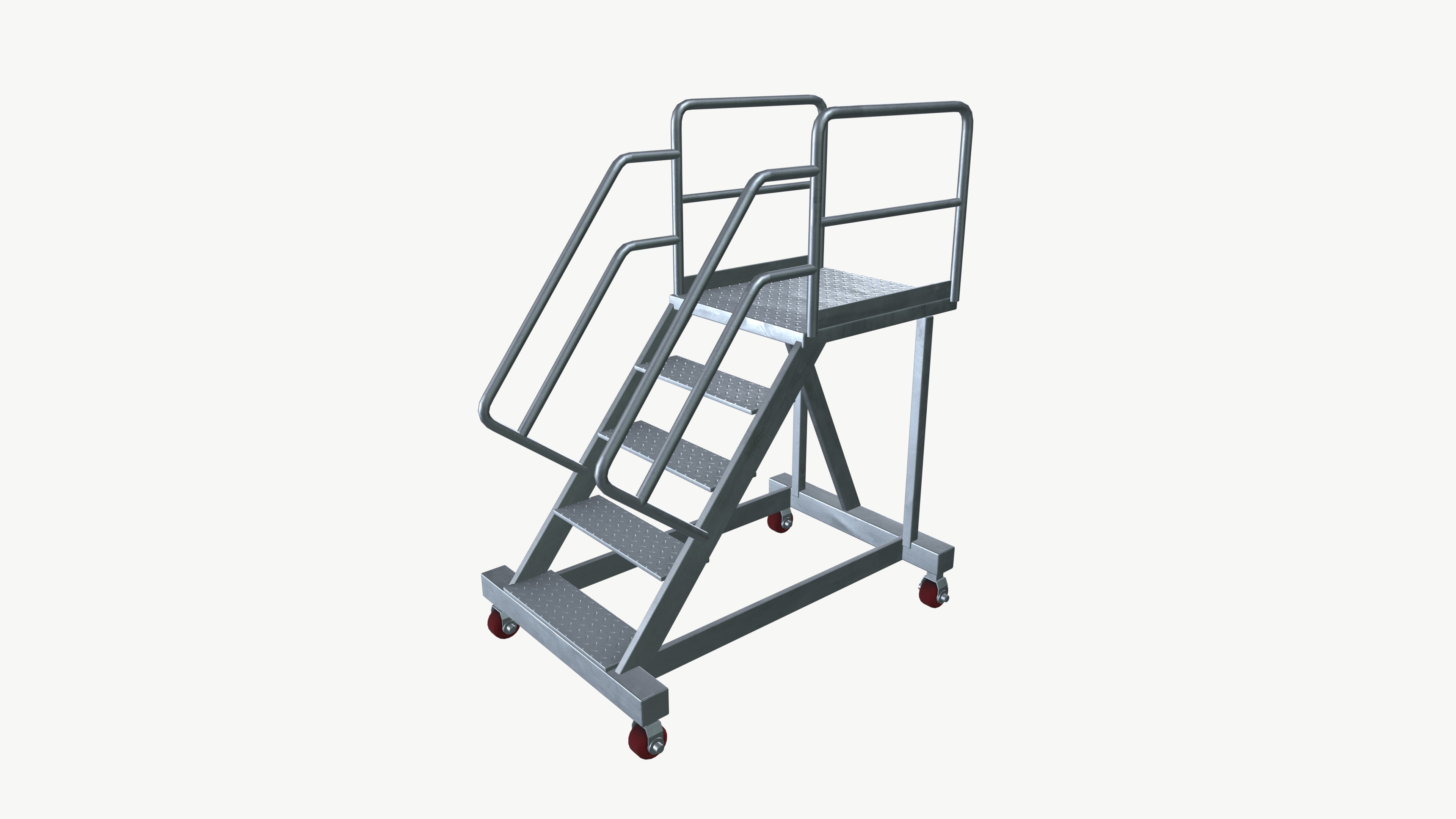 Ladder stand Low-poly 3D model_2