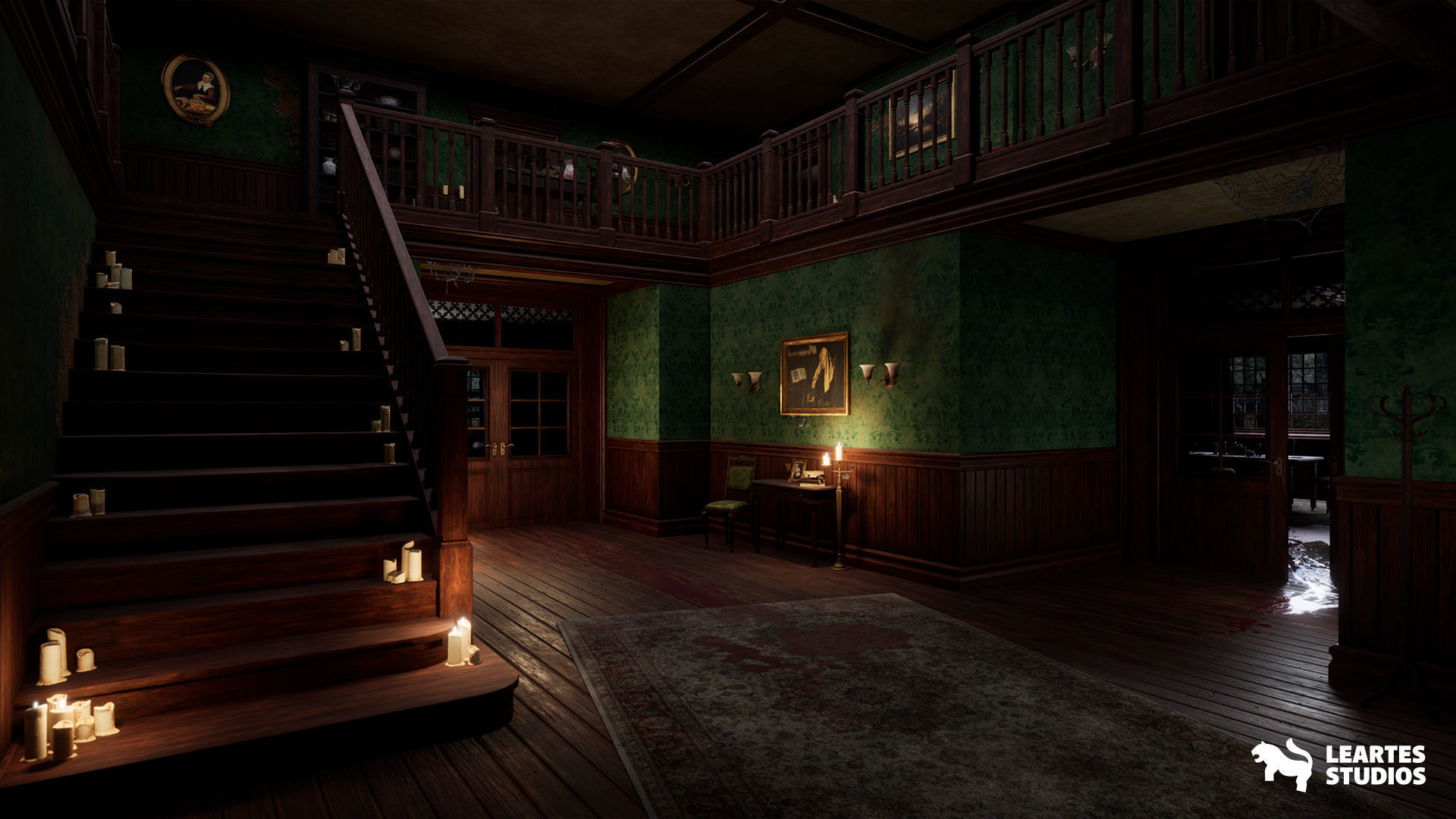 Horror Mansion Environment Low-poly 3D model_10