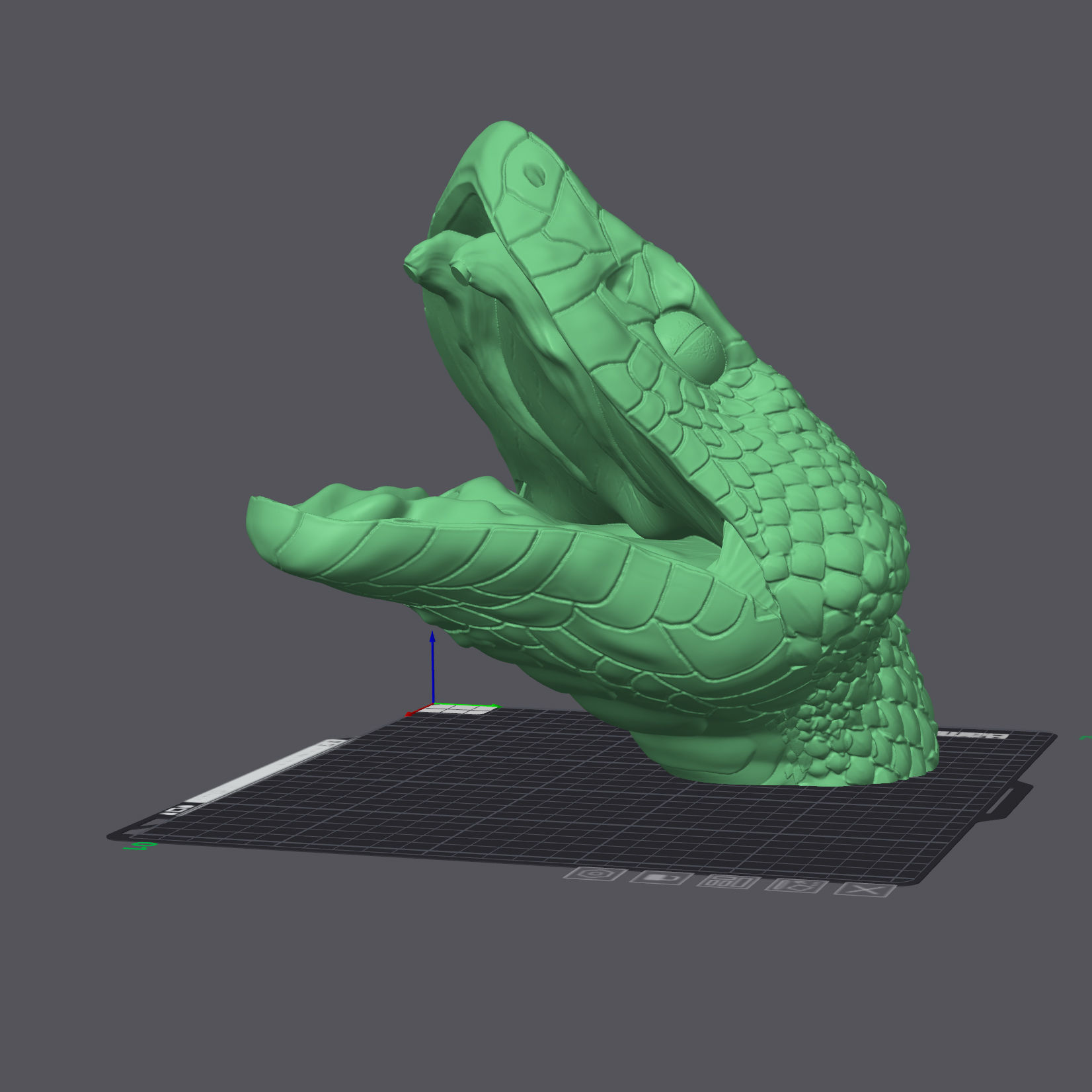 Harlequin Snake - Fantasy - 3D print model_6