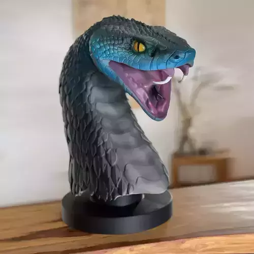 Harlequin Snake - Fantasy - 3D print model