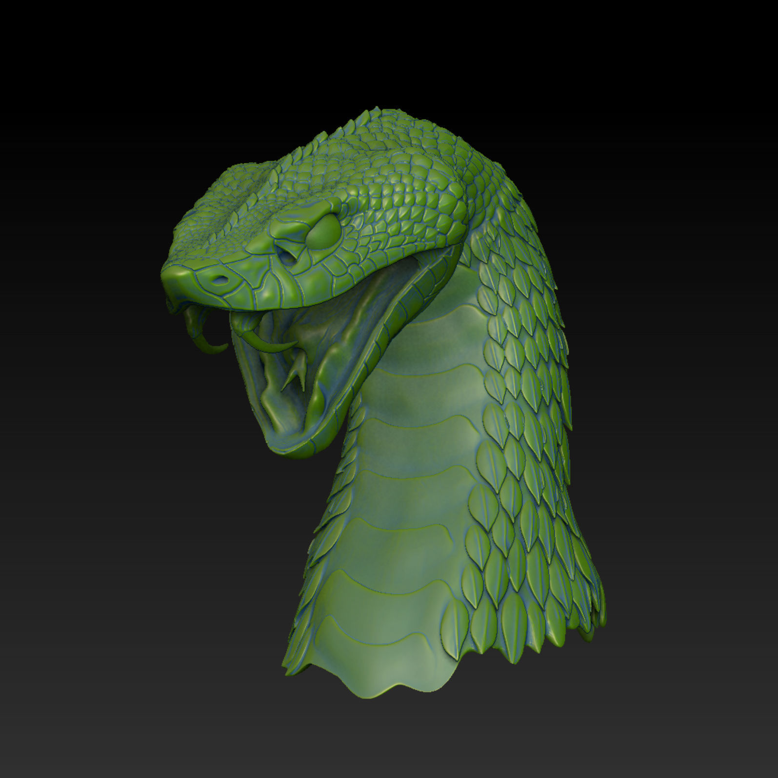 Harlequin Snake - Fantasy - 3D print model_11
