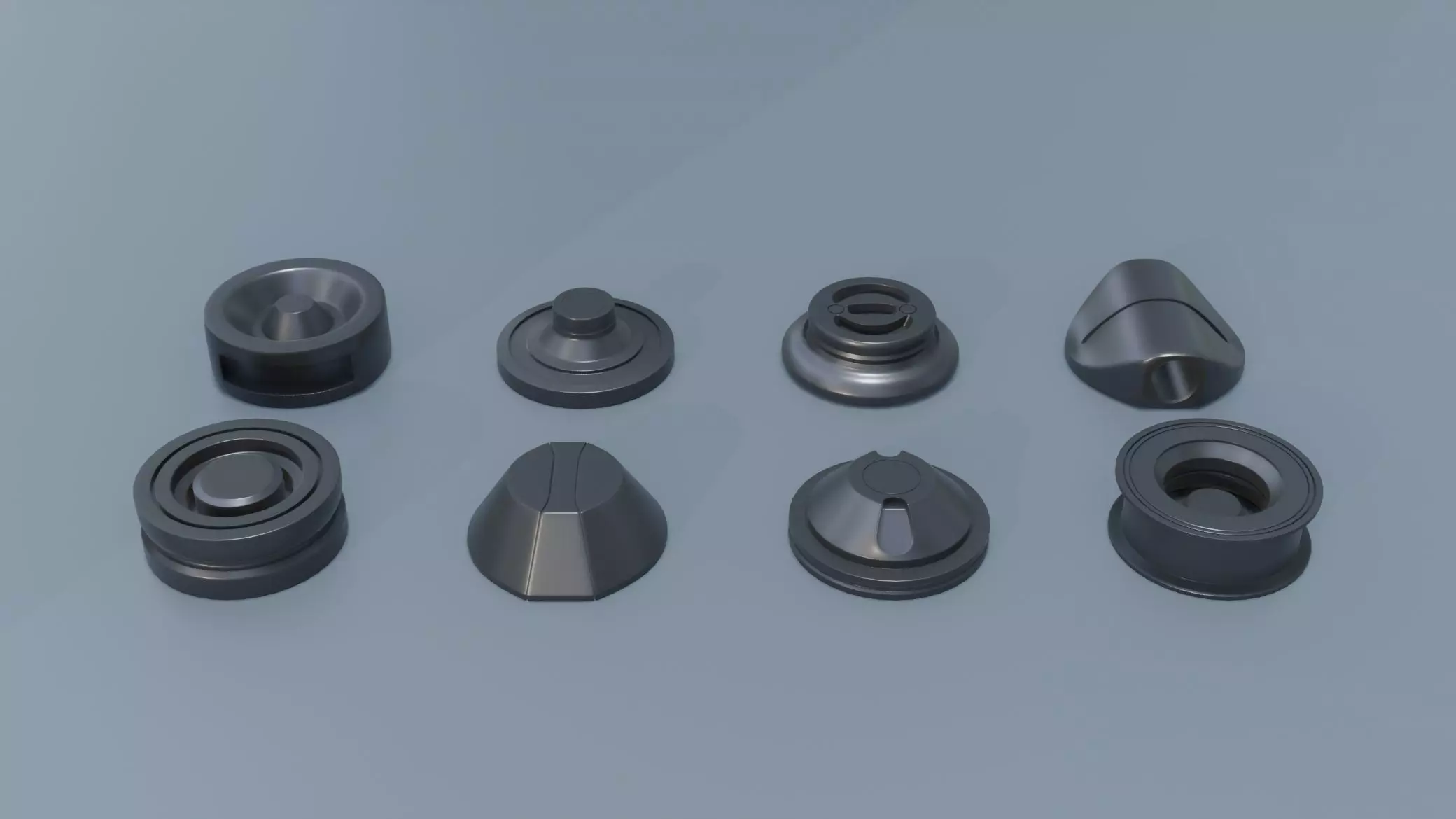 Cylinder parts - Mini SUB-D ready Pack Free 3D model_0