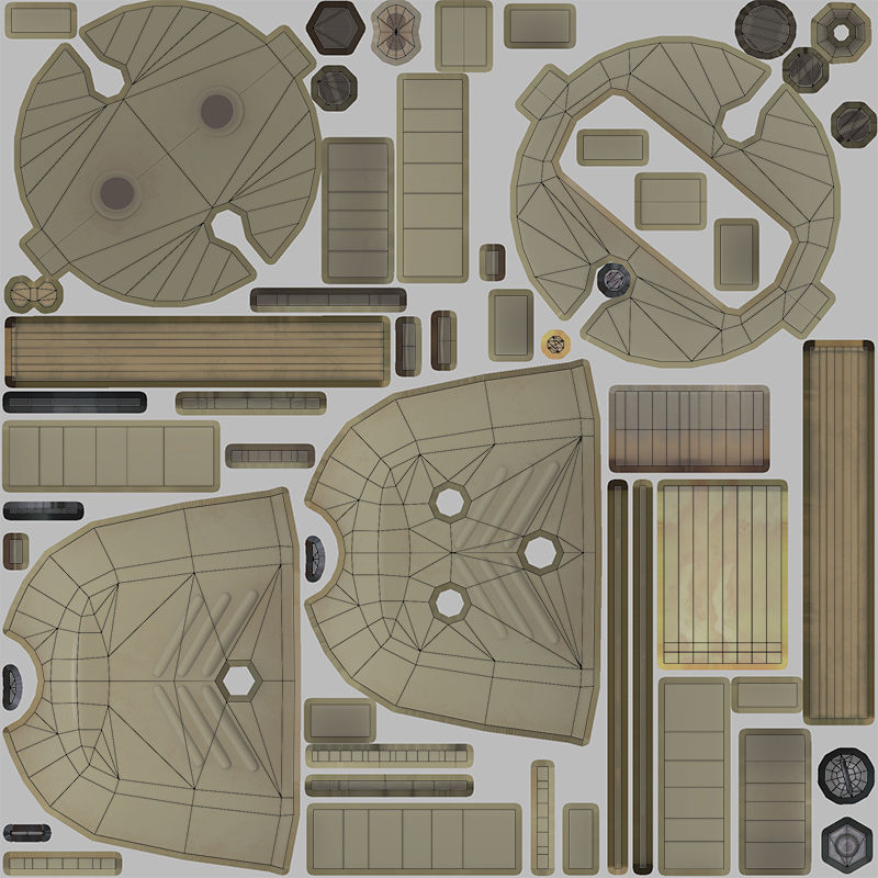 Electrical Plug Type C Old Low-poly 3D model_14